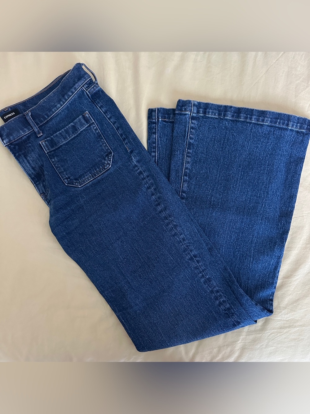 EXPRESS 70S FLARE MID RISE DENIM JEANS